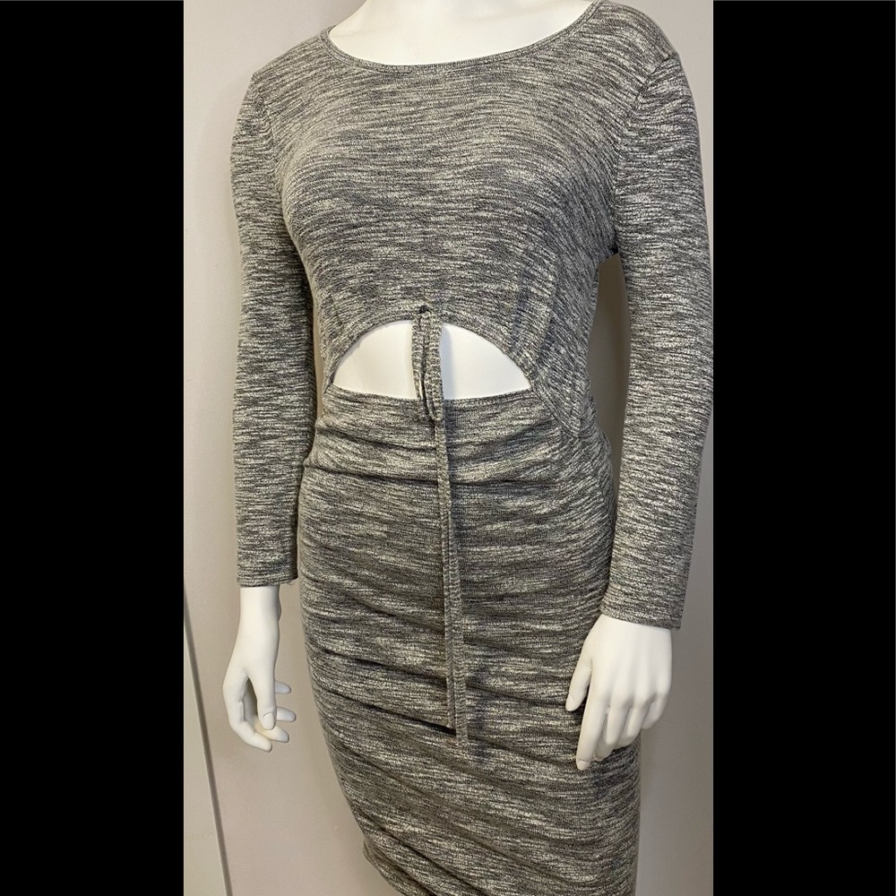 Grey Fitted Small Dress